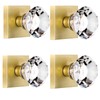 HIEMEY 4 Pack Closet and Hall Dummy Door Knob Interior,