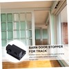 TEHAUX 3pcs Barn Door Stopper Carbon Bumper for Sliding Doors