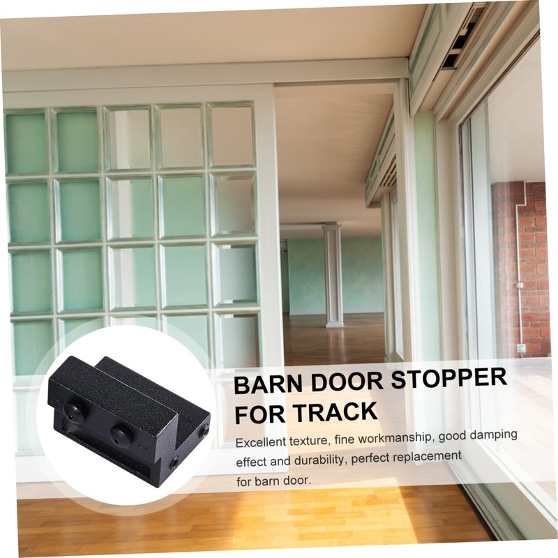TEHAUX 3pcs Barn Door Stopper Carbon Bumper for Sliding Doors