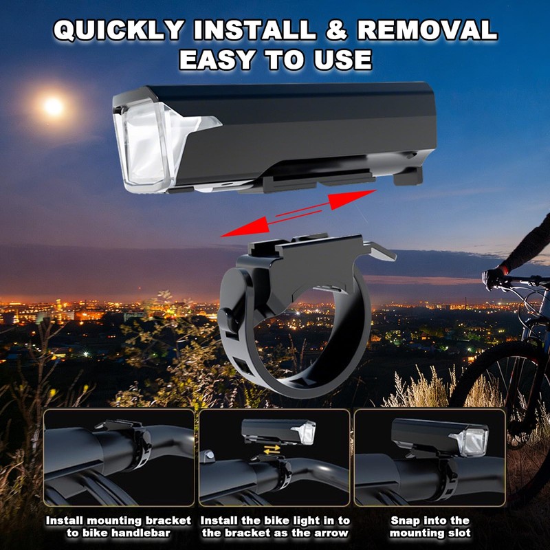Bike Lights Rechargeable Bicycle Headlight High Lumens Bicycle Front Light