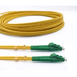 Elfcam® - Fibre Optic Cable (Optical jumper) LC/APC to LC/APC OS2 Duplex single mode 9/125um LSZH, (1M)