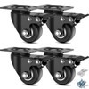 Deutnart 38 mm Swivel Castors, Black