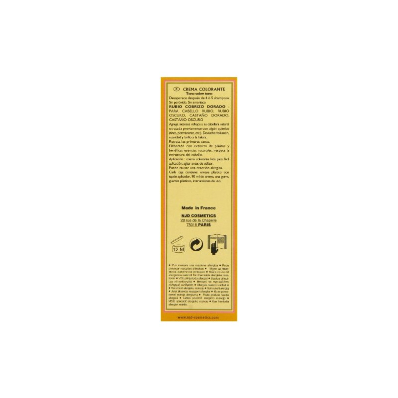 Henne Color Copper Gold Blonde Henna Hair Colouring Cream 90