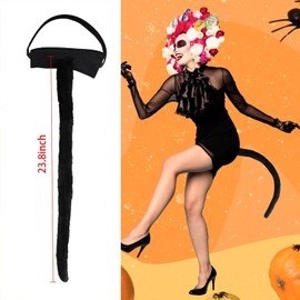 LQTSLFM Ears Headband Set, Tail Bow Tie, Animal Set, Fancy Dress Costumes, Accessories for Carnival, Cosplay Party (Black 1)