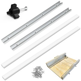 ForoGore Table Saw Sled Kit DIY Crosscut Sled with 2 Aluminum T-Track, 2 UHMW Miter Bars, Knob and Screws