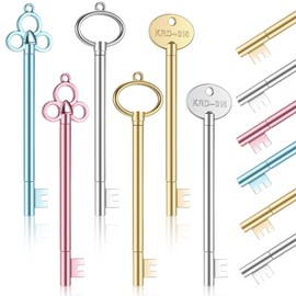 Thenshop 96 Pcs Retro Key Shape Pen Bulk Vintage Key Pens Gel Ink Pens Cute Novelty Pens Black Fine Point Key Pen Fun Refills Pen Kawaii Decorative Pens for Office School Stationary Drawing Writing
