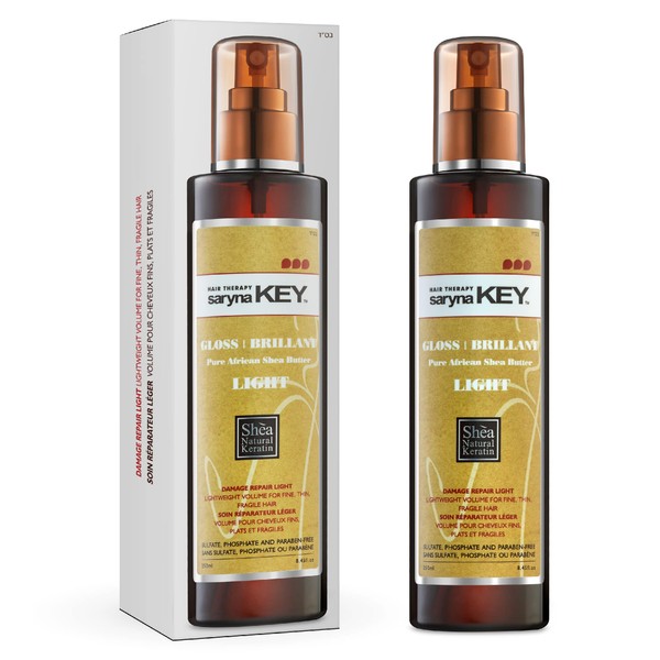 SARYNA KEY Damage Repair LIGHT Spray Gloss Brillant - For Fine, Thin & Fragile Hair Lightweight Volume with Pure African Shea Butter 250ml I 8.45fl.oz'