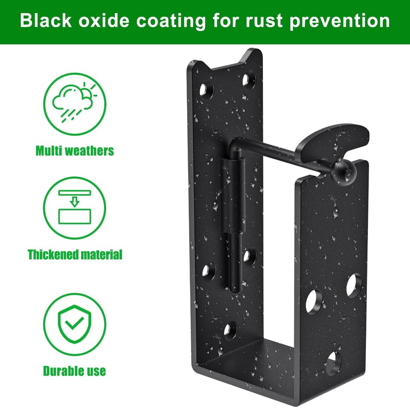 2x4 Door Barricade Brackets, Heavy Duty Door Security Bar Brackets