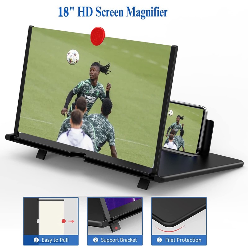 18'' Screen Magnifier for Cell Phone, Fanlory 3D HD Magnifying