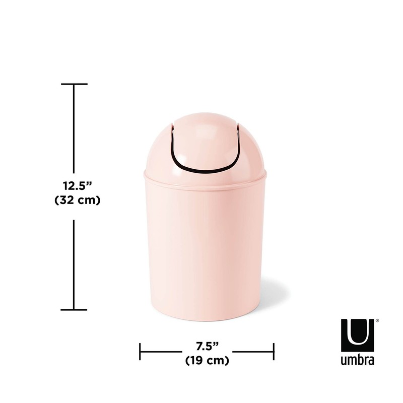 Umbra 1.25-Gallon Mini Waste Can w/Swing-Top Lid - Small Garbage