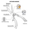 Heavy Duty Kitchen Scissors, Professional Poultry Shears for Chicken Bone