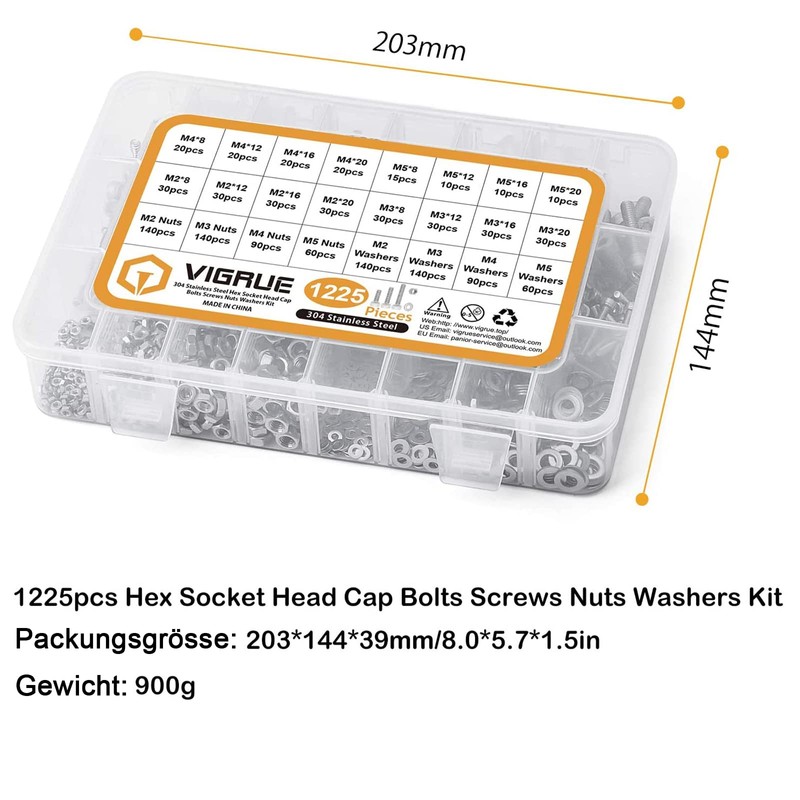 Vigrue M2, M3, M4, M5 screw set