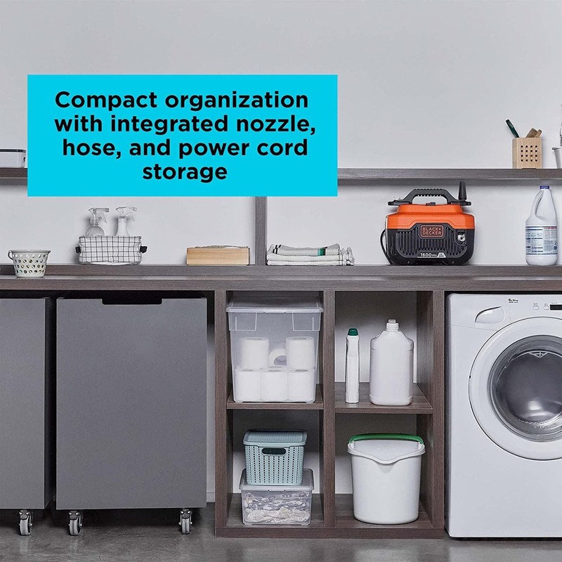 BLACK+DECKER Electric Cold Water Pressure Washer (1,600 Max PSI)- BEPW1600