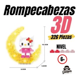 MR. GADGETS Figura Armable de Mini Bloques de Construcción 10cm, Mini Luz de Noche LED, Diferentes Personajes, Rompecabezas 3D, Juguetes para Niños, Minni, Regalo Ideal (Rosa 2)