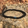 Evil Eye Charm Black Beaded Bracelet