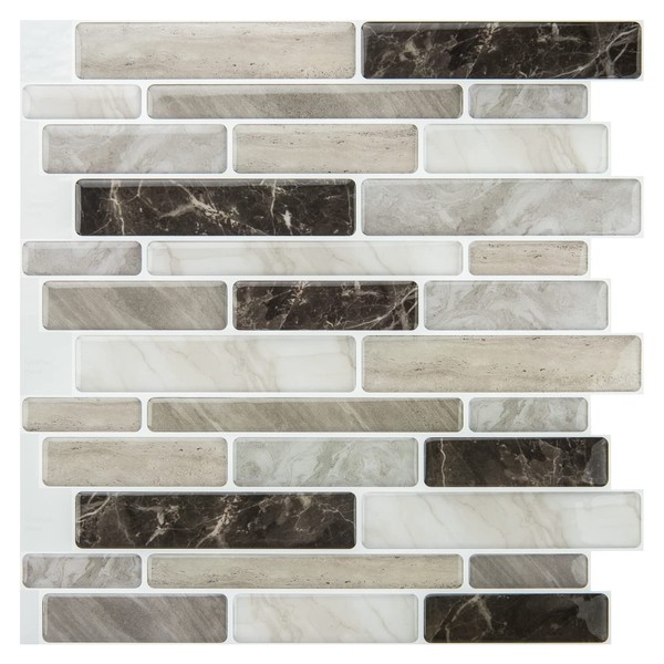 WOWSTAR 10-Sheet Peel and Stick Backsplash Tile for Kitchen, Back