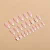 Almond Press on Nails French Tip Medium Fake Nails with