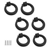 Zerniple Solid Aluminum Alloy Flush Ring Pull Cupboard Handle Invisible