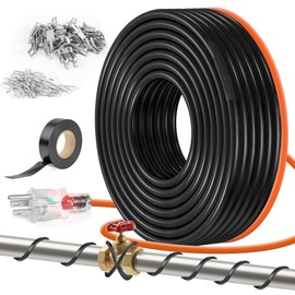 JDZKOMKE 5W/FT 120V Pipe Heat Tape 80FT (3FT-200FT) - Freeze Protection Heating Cable for Metal/Plastic Water Pipes, Maintains Flow at -40°F