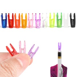 SHARROW Pack of 50 Archery Arrow Cams G Pin Cam Plastic Arrow Cams for 3.2 mm Aluminium Pins (Transparent Yellow)