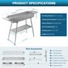 IRONWALLS Portable Charcoal Grill Outdoor Cooking, 32”L x 10”W Folded