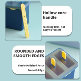 Popsicles Molds, PP Ice Pop Molds BPA Free Easy Release Popsicle Maker Molds Reusable Mold for Ice Pop Make