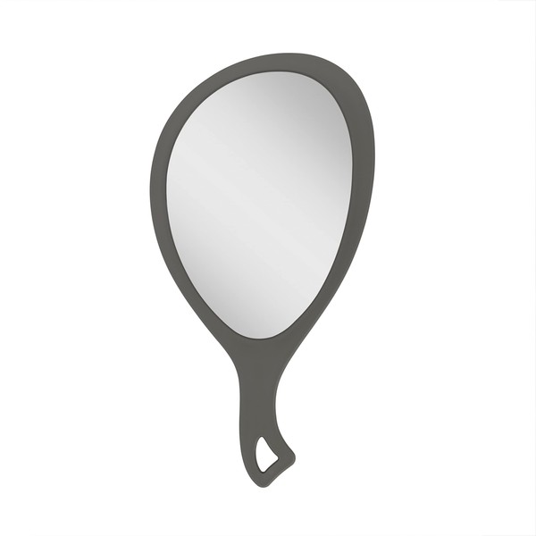 Zadro Espejo de mano ovalado mediano para corte de pelo, espejos de mano autoergonómicos con mango espejos de vidrio