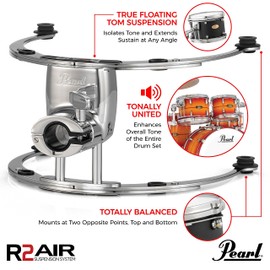 Pearl R2 Air Tom, W/Traditional 7/8" Tube Receiver Mounting System (R2AS120910/C)