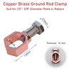 2 pcs Copper Brass Ground Rod Clamps for 1/2"- 5/8"