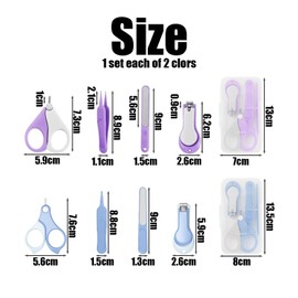 8 Pieces Baby Nail Care Tools, Mini Nail Clippers, Multi-Function Nail Tools, Baby Supplies.