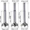 Boxonly 3Pcs Woodworking Hole Opener Drill Bit 19mm+20mm+21mm Forstner Drill