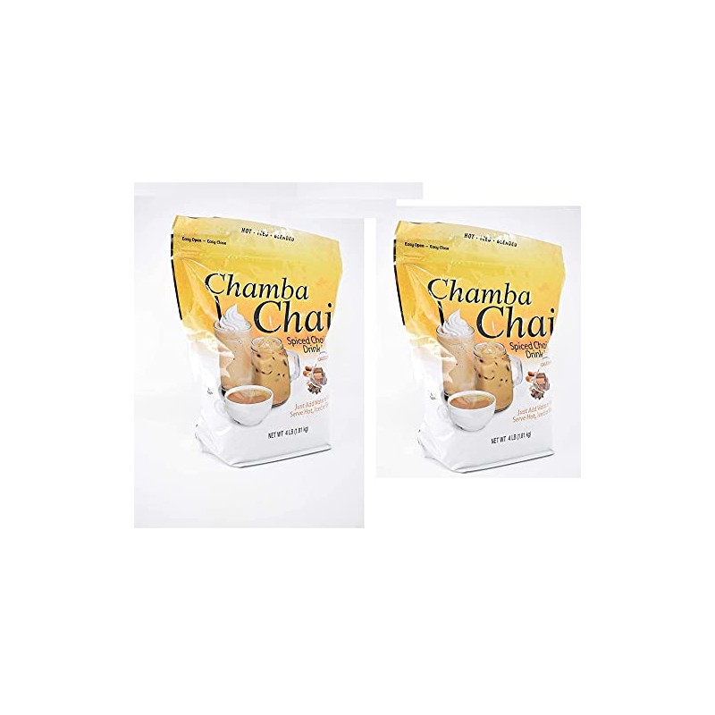 Chamba Chai Spiced Chai Latte Drink Mix (4lb Resealable Bag)