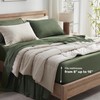Andency Dark Olive Green Queen Sheets Set, 100% Viscose Derived