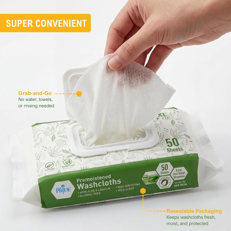 MED PRIDE 600 Count 8 X12 in Premoistened Disposable Wet