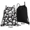 Richugui Cool Skull Drawstring Backpack Gym Bag for Women Men