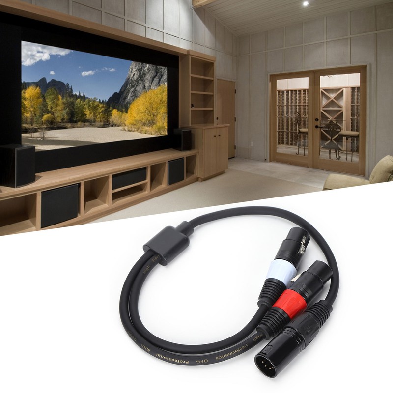 JORIND 5Pin XLR Male to Dual 3Pin XLR Female Cable