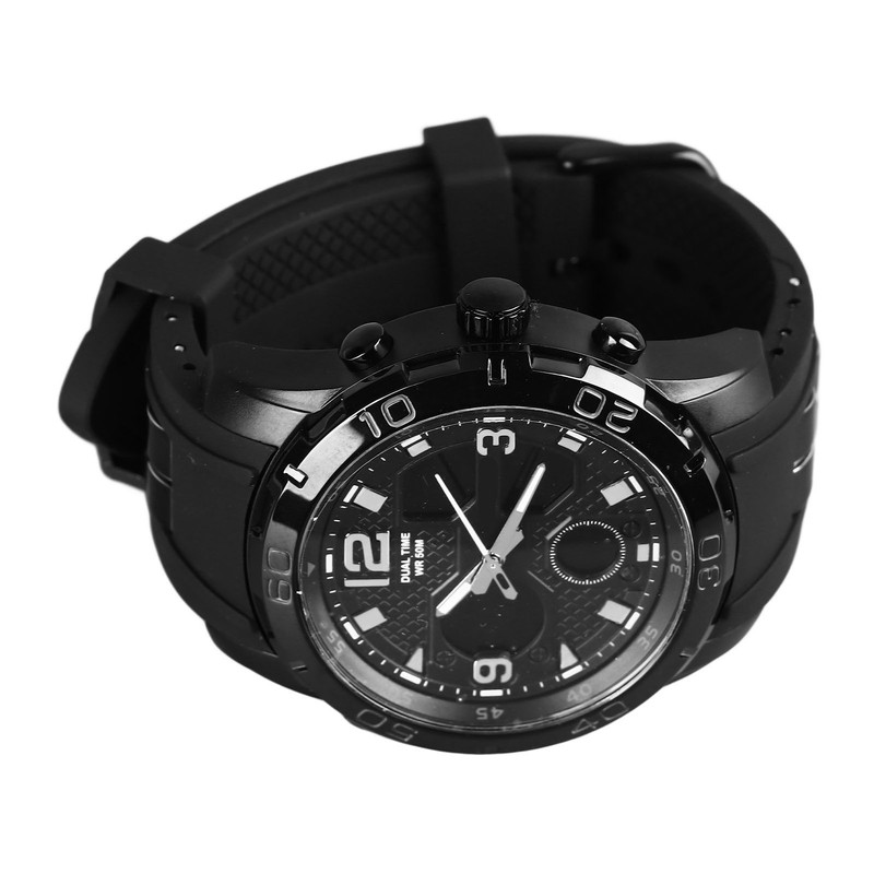Men Digital Sports Watch Dual Dial Dual Time Display 50m