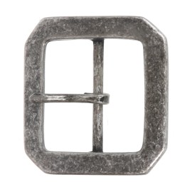 Beltiscool 1 3/4" (45 mm) Nickel Free Center Bar Single Prong Octagon Belt Buckle - Silver
