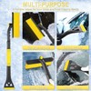 Qeioauek Removable Ice Scraper, 360° Rotating Snow Brush, 3-in-1 Ice