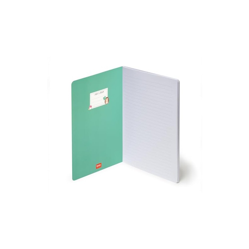 Legami - Hedgehog 7mm B5 Ruled Notebook, Large, FSC Certified