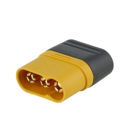 VUNIVERSUM 2 Paar 4 Stück Premium MR60 3Pin Goldstecker Stecker Buchse für Multirotor Copter Brushless Motor auf Regler ESC Verpolungsicher Male Female Steckverbindung 60A Modellbau