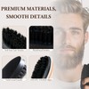 Men's Solid Wood Beard Brush, Boar Bristle Mustache Brush for