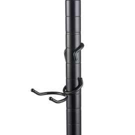 Sunway Shelf Pole Hooks 5-Pack | Black Multi-Use C-Hook | Best Solution for Garage Shelving Storage Organization | Use with Metal or Wire Shelves and Racks | Heavy Duty, Easy Installation