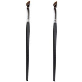 2 piezas Brocha Angulada para Cejas y Delineado con Mango Ergonómico Herramienta Precisa para Maquillaje Corrector y Sombra de Ojos para Mujeres y Niñas