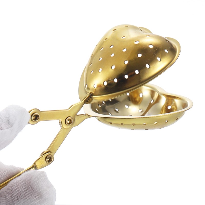 sourcing map 1 Pcs Heart Snap Tea Ball Infuser with