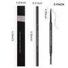 5 Pcs Waterproof Dual-Sided Fine Tip Brow Pencils Pack,Ultra-Fine Mechanical