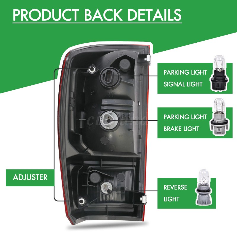 Left+Right Tail Lights Brake Lamps for 2016 2017 2018-2023 Toyota