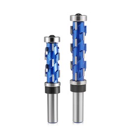 HOZLY Flush Trim Router Bit 1/2" Shank, Double Bearings Flush Trim Bit 1/2 Spiral Trimming Bit, Wood Router Tool Hardwood Flush Cut Router Bit Router Template Bit for Wood MDF(2PCS)