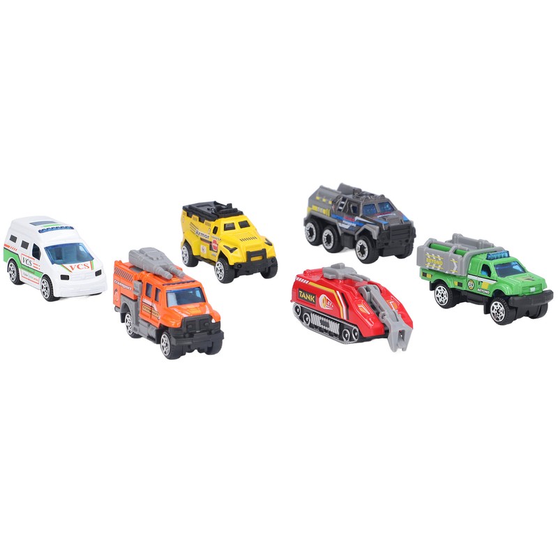 6pcs 1:64 Alloy Diecast Vehicle Model Simulated Exquisite Car Model