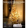 12 Pack Tea Lights Candles Battery Operated with Charging Dock,